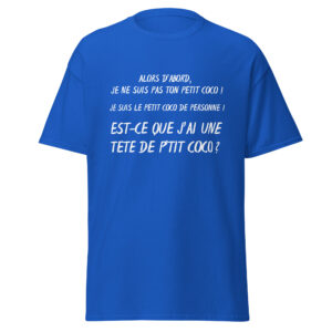 T-shirt « je ne suis pas ton petit coco »