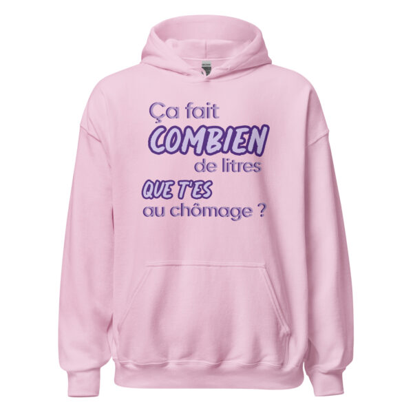 Sweat à capuche "Ça fait combien de litres que t'es au chômage ?" – Image 29