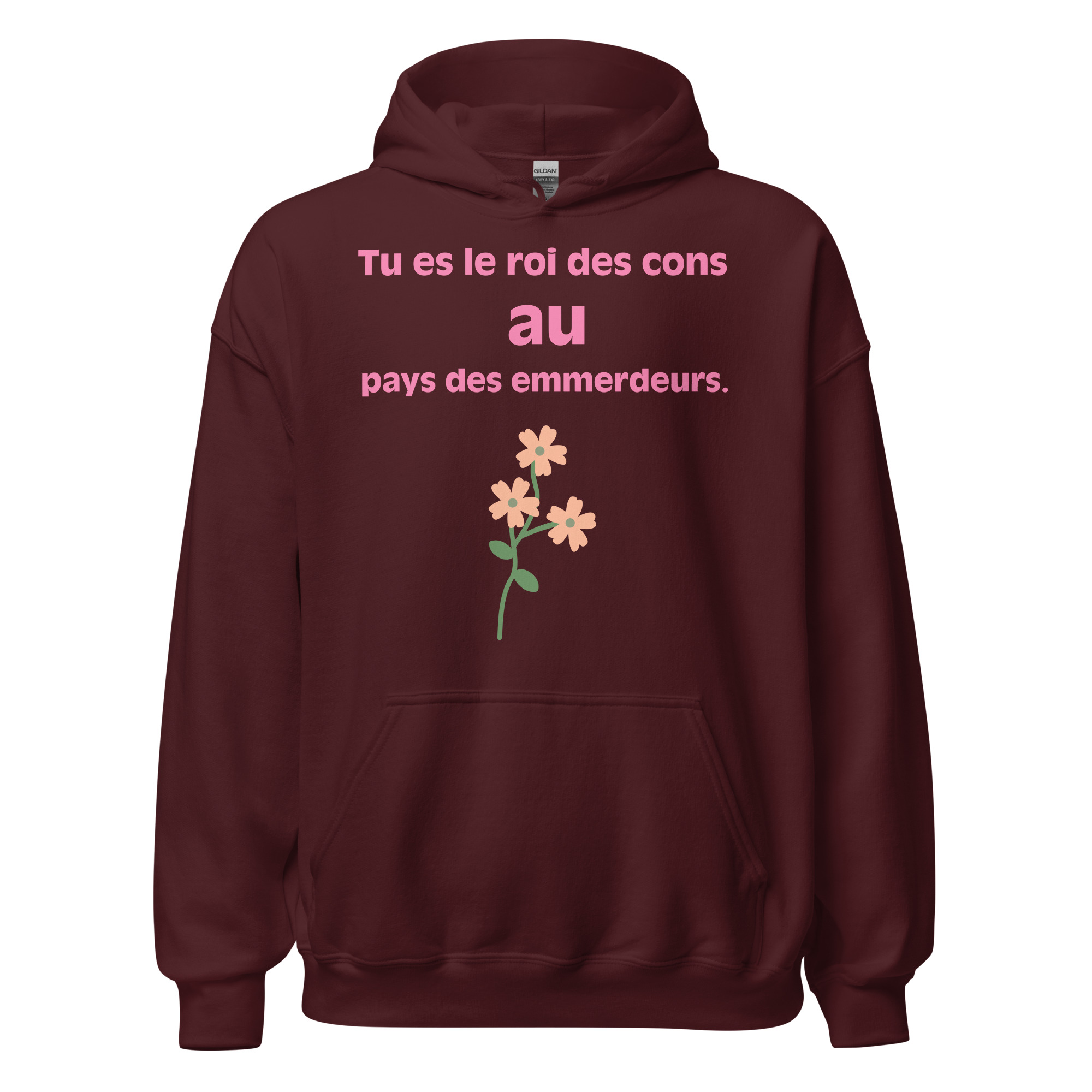 Plongez dans l’humour tranchant du film Nos jours heureux avec ce sweat à capuche confortable et stylé. Avec cette célèbre réplique imprimée, c'est l’occasion parfaite d’allier humour et mode. Idéal pour les fans de comédies françaises qui veulent afficher leur esprit tout en restant bien au chaud. Un classique à porter pour un clin d'œil cinématographique !