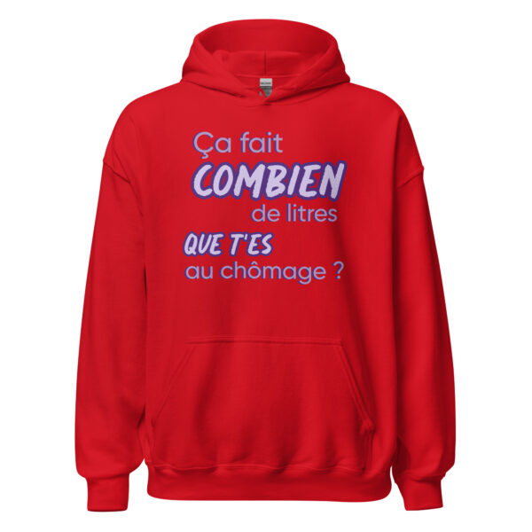 Sweat à capuche "Ça fait combien de litres que t'es au chômage ?" – Image 10