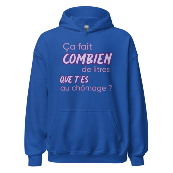 Sweat à capuche "Ça fait combien de litres que t'es au chômage ?" – Image 14