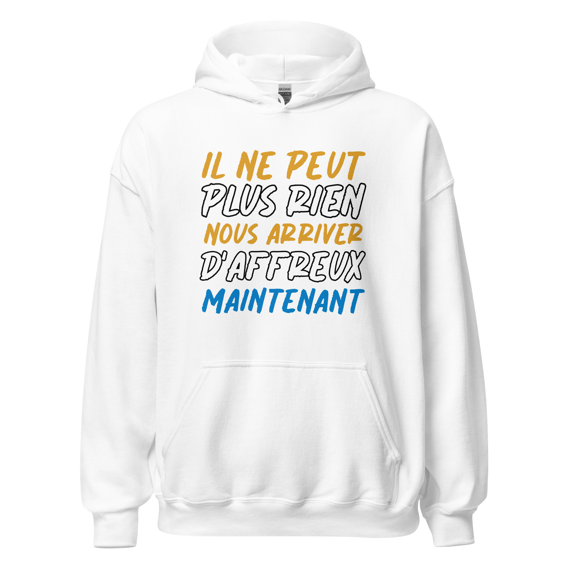 Ce sweat à capuche rend hommage à cette réplique emblématique de La Cité de la Peur, un classique des Nuls. Confortable et plein d’esprit, il est parfait pour les fans de cette comédie culte qui souhaitent afficher leur amour pour le film tout en restant stylés et au chaud.