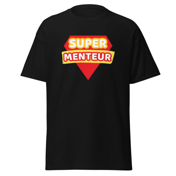 tshirt humoristique sur monexpression.com. t shirt super menteur. cadeau idéal