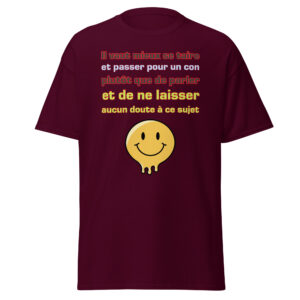 T-shirt « Il vaut mieux se taire et passer pour un con…. »